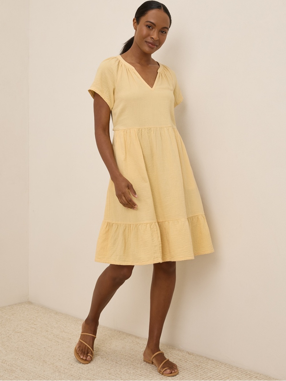 Pact Organic Coastal Double Gauze Breezy Dress